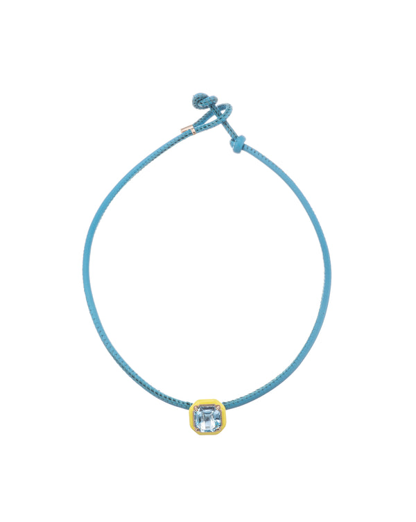 bea bongiasca POP CHOKER ~ WITH OCTAGON IN CANDY SETTING IN YELLOW