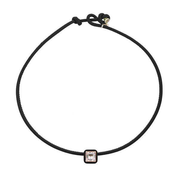 bea bongiasca POP CHOKER ~ WITH SQUARE IN CANDY SETTING IN BLACK