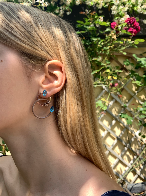 Bea Bongiasca SINGLE CURL VINE EARRINGS ~ IN WARM TAUPE