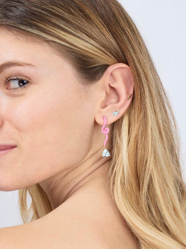 bea bongiasca TRILLION VINE PENDANT EARRINGS ~ IN PINK