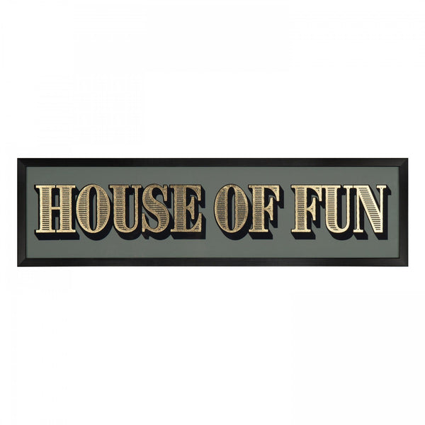 Beau Monde Art Marketing ‘House Of Fun’ Wall Art - 15 X 55cm
