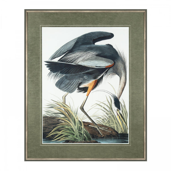 Beau Monde Art Marketing ‘Vintage Blue Heron’ Wall Art - 101 X 81cm
