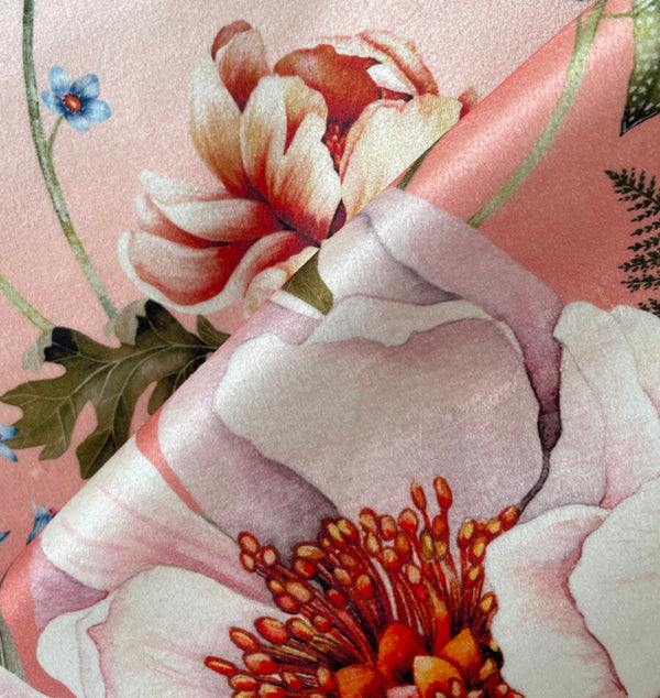 beau monde Avalana Bodacious Blooms Shimmer Velvet Fabric