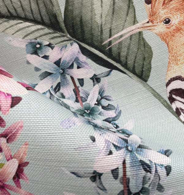 Beau Monde Avalana Hoopoe Garden Oyster Linen Fabric