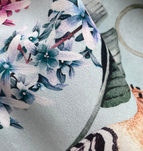 Beau Monde Avalana Hoopoe Garden Shimmer Velvet Fabric