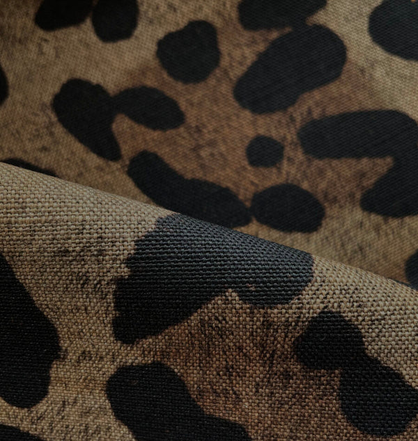 beau monde Avalana Jaguar Spot Natural Linen Fabric