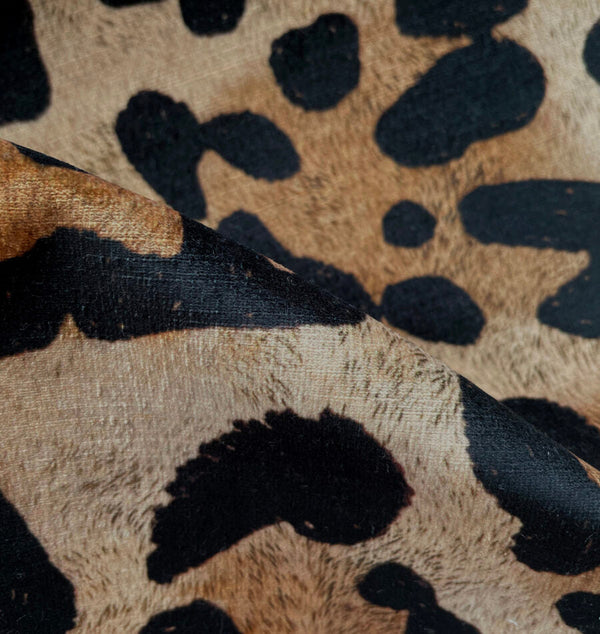 beau monde Avalana Jaguar Spot Recycled Velvet Fabric