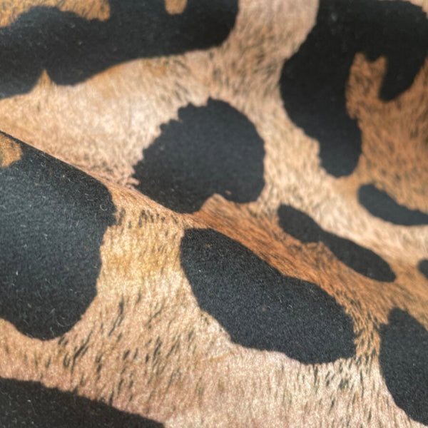 Beau Monde Avalana Jaguar Spot Shimmer Velvet Fabric