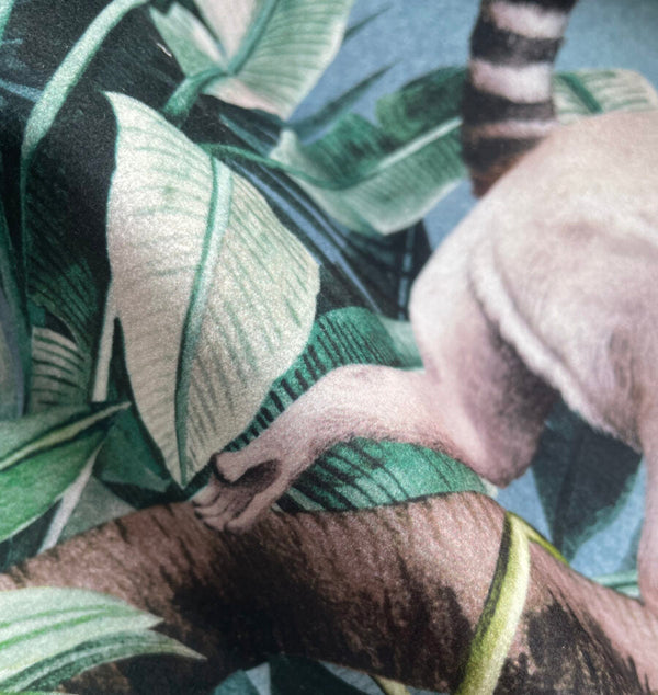 Beau Monde Avalana Leaping Lemur Shimmer Velvet Fabric