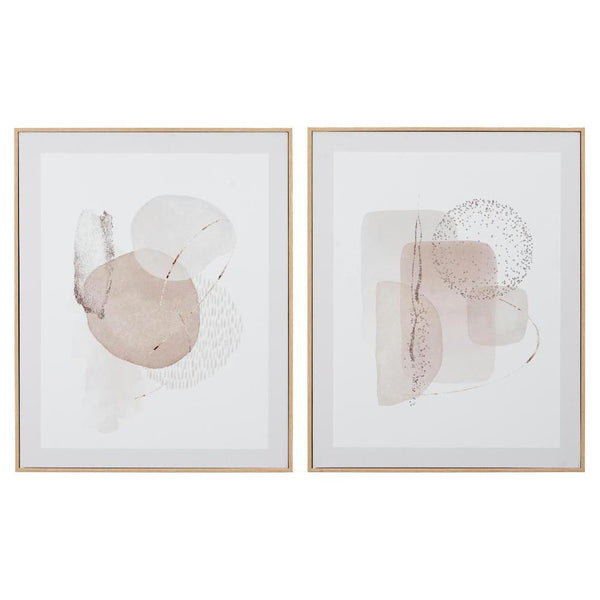 beau monde Beau&Co Abstract Canvases In Natural Pair