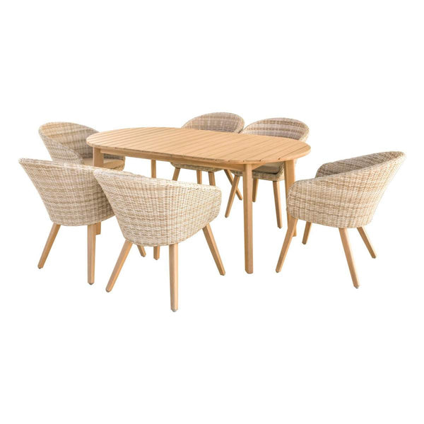 Beau Monde Beau&Co Cabon Outdoor 6 Seater Dining Set