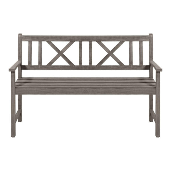 beau monde Beau&Co Cambridge Antique Grey Outdoor 3 Seater Acacia Wood Bench