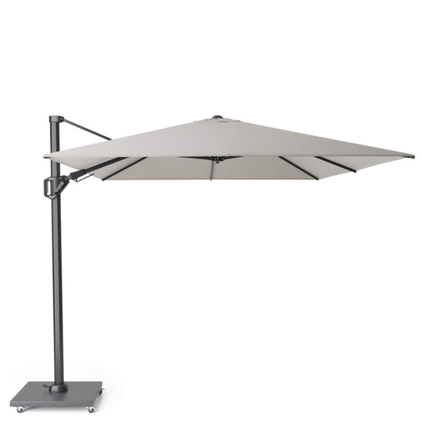 beau monde Beau&Co Challenger T2 3.5 x 2.6m Rectangular Premium Manhattan Grey Free Arm Parasol