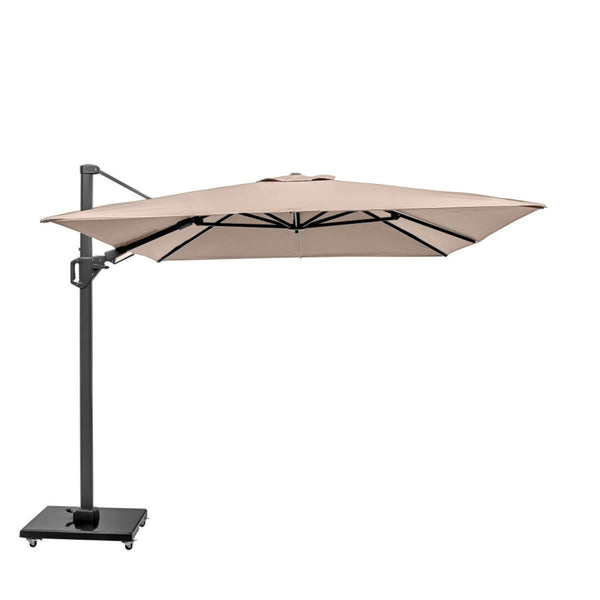 beau monde Beau&Co Challenger T2 3.5 x 2.6m Rectangular Taupe Free Arm Parasol