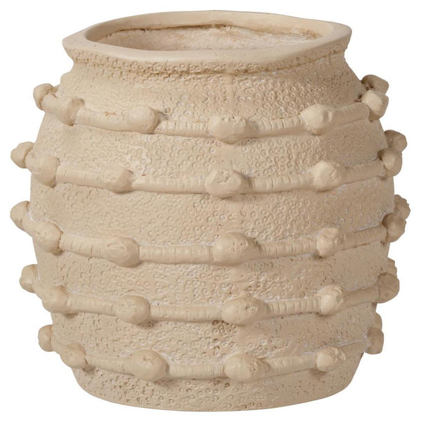 Beau Monde Beau&Co Cream Bobble Fibrestone Decorative Planter