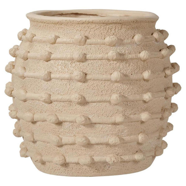 beau monde Beau&Co Cream Bobble Fibrestone Decorative Planter Large