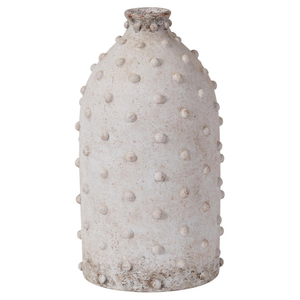 beau monde Beau&Co Freja Textured Dot Light Grey Stoneware Vase
