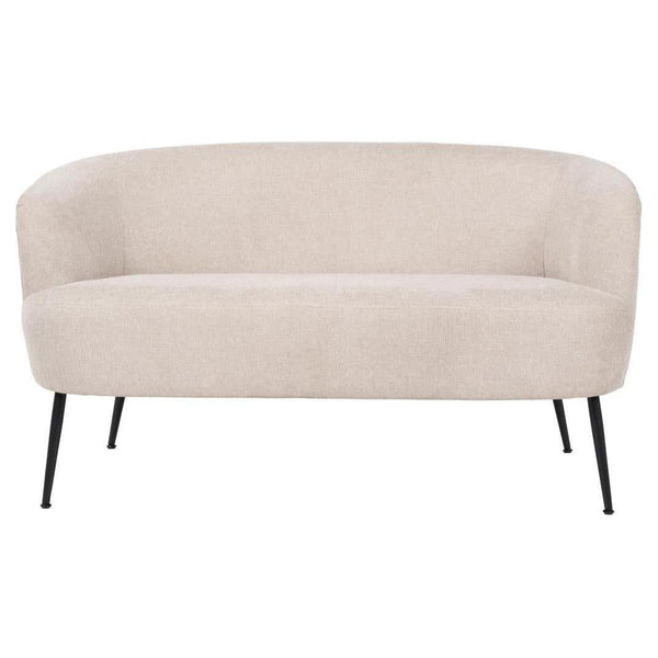 Beau Monde Beau&Co Ingrid Natural Chenille And Black Metal Sofa