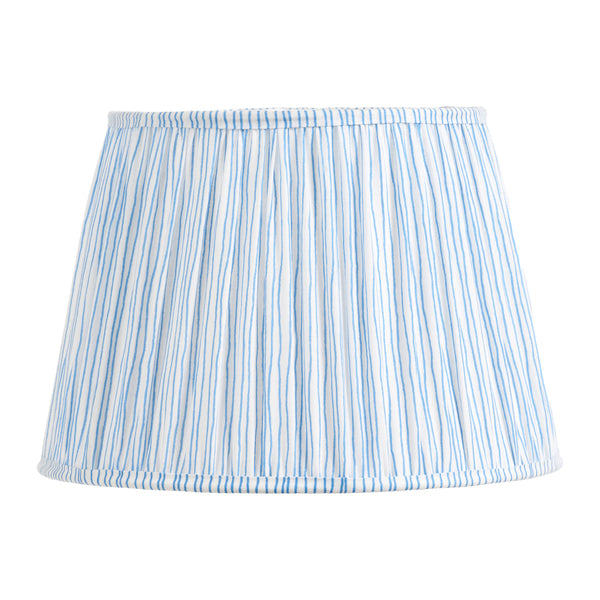 Beau Monde Beau&Co Jesper Blue Stripe Mushroom Pleat Tapered Lampshade
