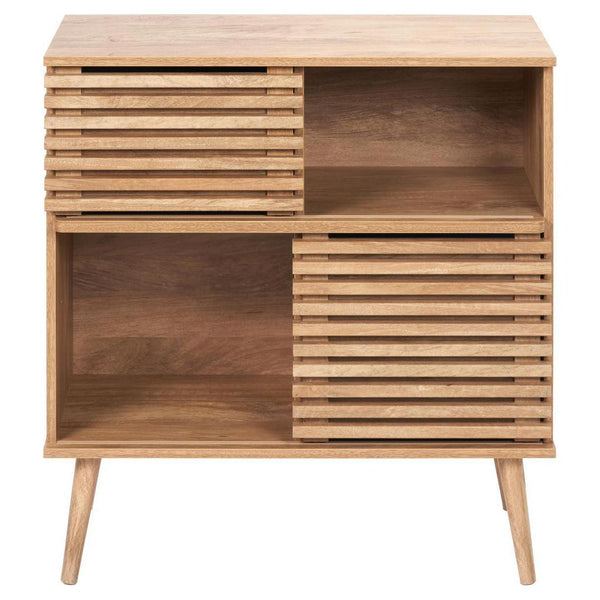 Beau Monde Beau&Co Knut Natural Eucalyptus Wood 2 Door 2 Shelf Unit