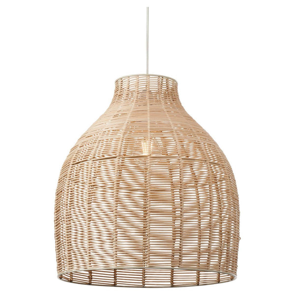 Beau Monde Beau&Co Nils Natural Rattan Cloche Pendant