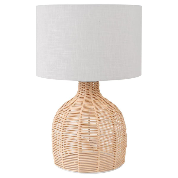 beau monde Beau&Co Nils Natural Rattan Cloche Table Lamp