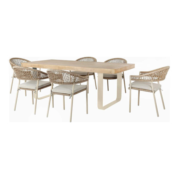 Beau Monde Beau&Co Osaka Latte Outdoor 6 Seater Dining Set