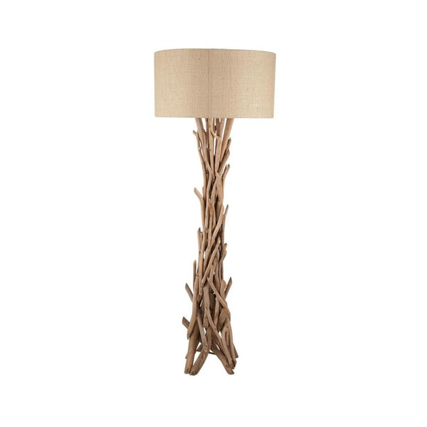 beau monde Beau&Co Runa Driftwood Floor Lamp with Natural Jute Shade