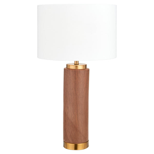 beau monde Beau&Co Rune Wood Effect Ceramic Tall Table Lamp