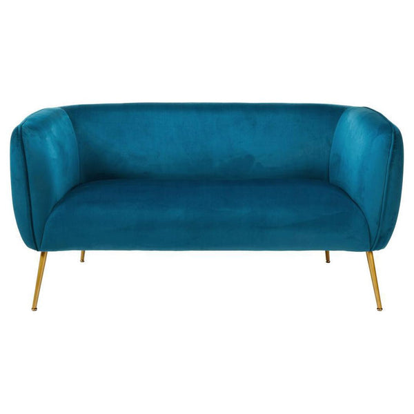 Beau Monde Beau&Co Soren Sapphire Blue Velvet And Metal Sofa