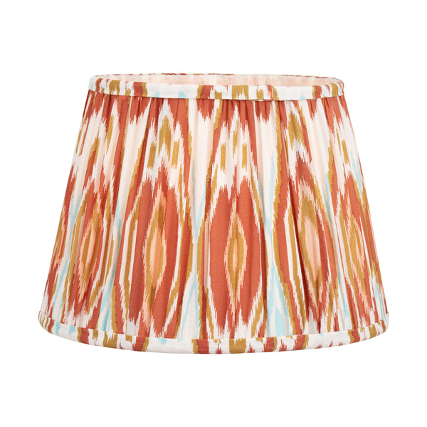 Beau Monde Beau&Co Sunniva Cinnamon Ikat Patterned Mushroom Pleat Tapered Lampshade