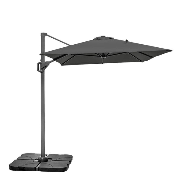 Beau Monde Beau&Co Voyager T1 3m X 2m Rectangular Anthracite Free Arm Parasol