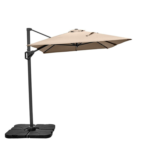 Beau Monde Beau&Co Voyager T1 3m X 2m Rectangular Taupe Free Arm Parasol