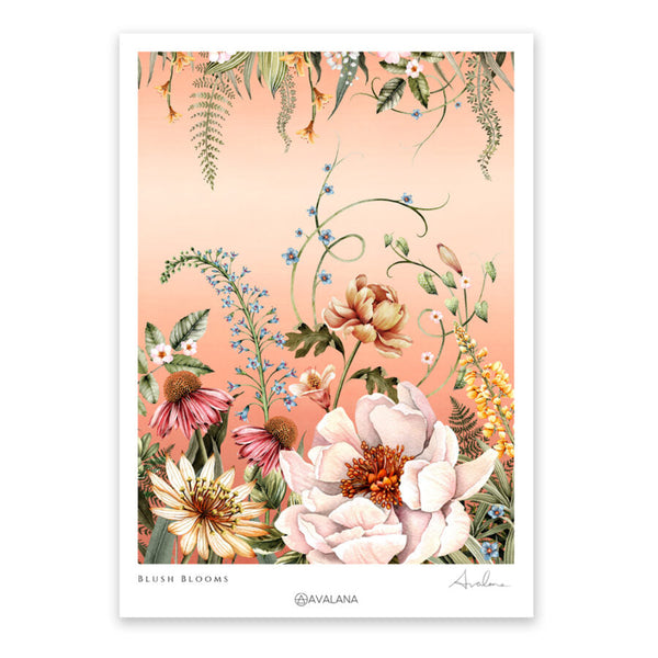 Beau Monde Avalana Blush Blooms Art Print