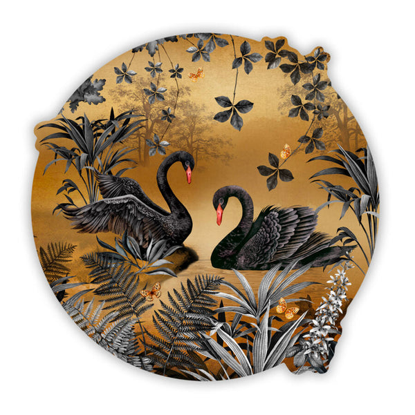 beau monde Avalana Lake Santharia Gold Wall Decal