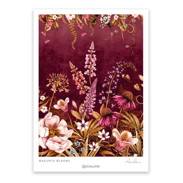 beau monde Avalana Magenta Blooms Art Print