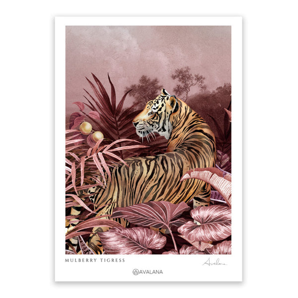 beau monde Avalana Mulberry Tigress Art Print