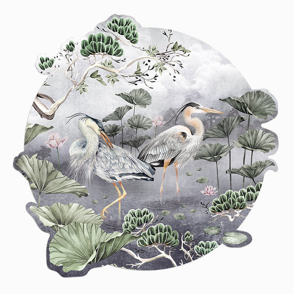 beau monde Avalana Silver Orient Wall Decal