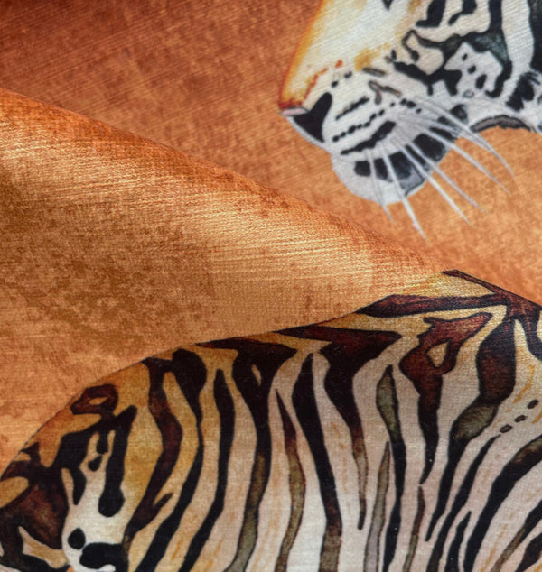 Beau Monde Avalana Tigress Recycled Velvet Fabric