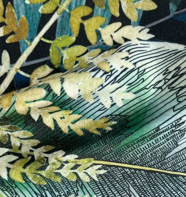 Beau Monde Avalana Tropics Shimmer Velvet Fabric