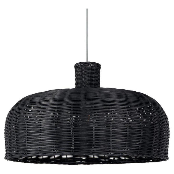 beau monde Beau&Co Nils Black Rattan Dome Pendant