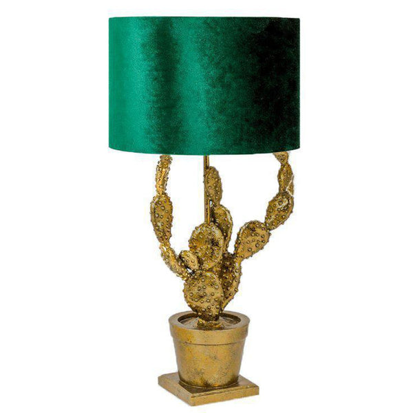 beau monde Beaumonde Home Cactus Gold Table Lamp