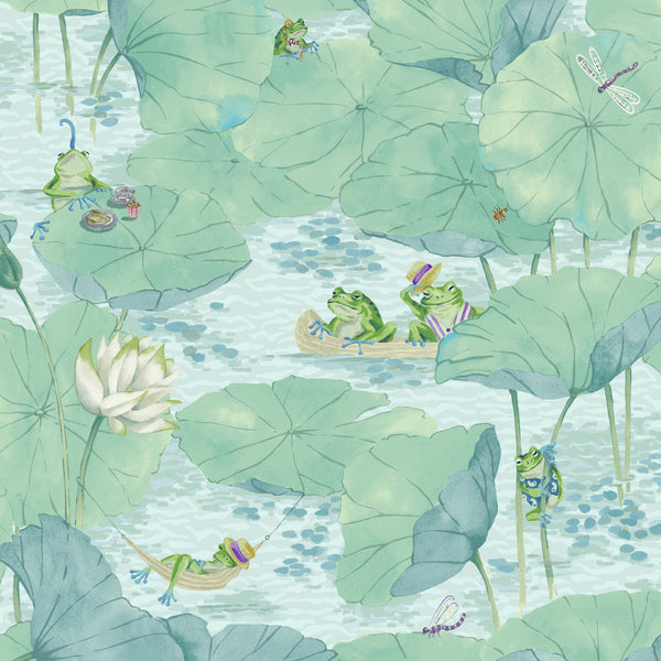 Beau Monde Brand McKenzie Pondlife Wallpaper - Aqua