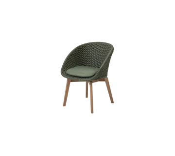 Beau Monde Cane-line Peacock Chair With Teak Legs
