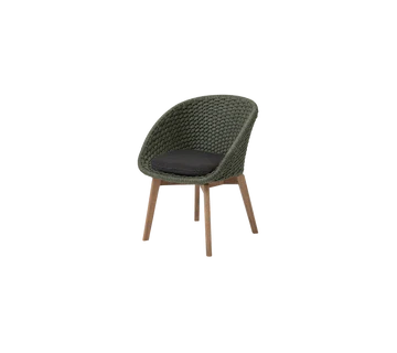 Beau Monde Cane-line Peacock Chair With Teak Legs