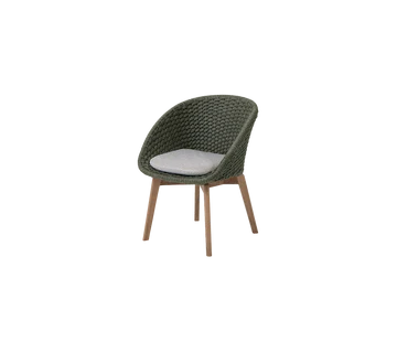 Beau Monde Cane-line Peacock Chair With Teak Legs