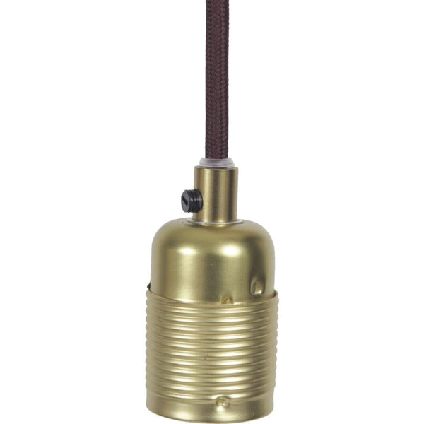 Beau Monde Frama E27 Pendant Brass / Bordeaux Cable