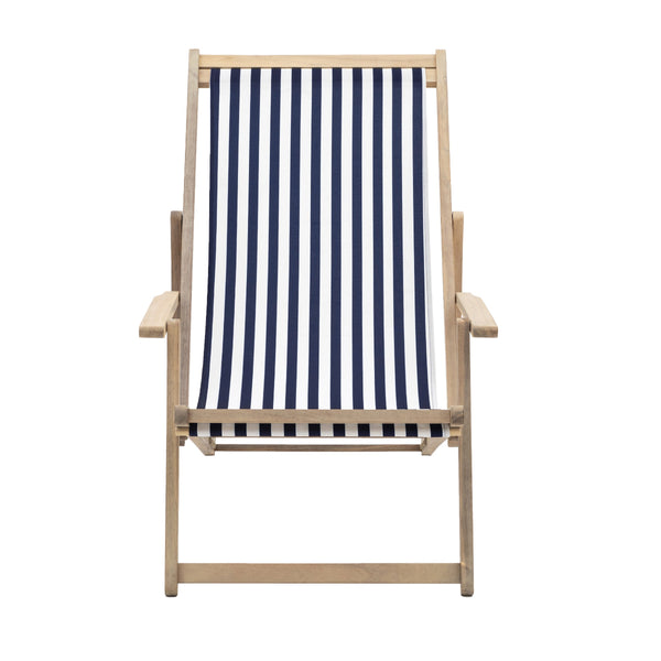 beau monde Gallery Direct Navy Stripe Deck Chair