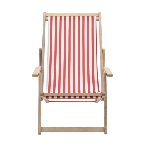 beau monde Gallery Direct Red Stripe Deck Chair