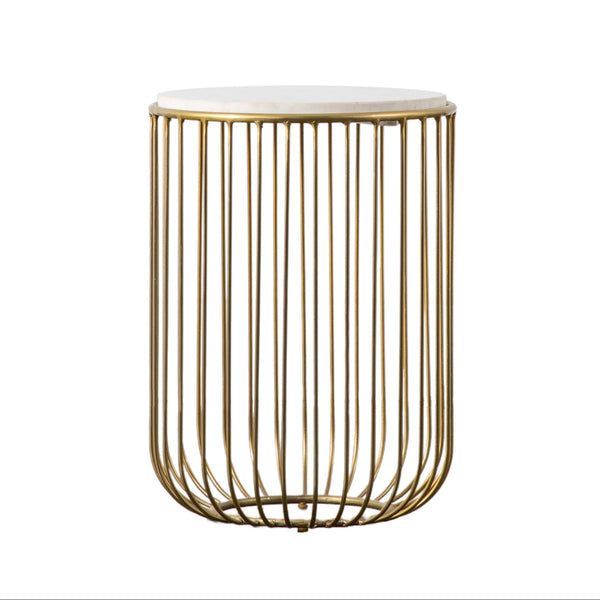 Beau Monde Gallery Direct Riley Side Table Gold